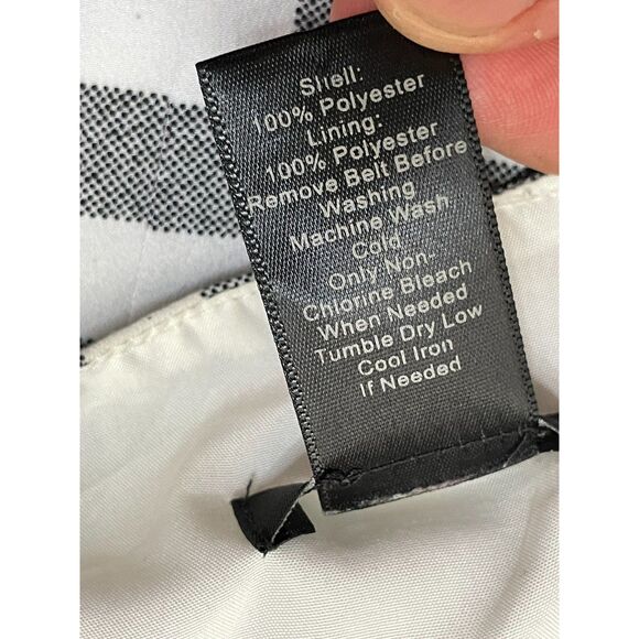 Ann Taylor Women's 4P Black Dress Polyester Plaid Strappy Sleeve Sheath Casual - Picture 3 of 8